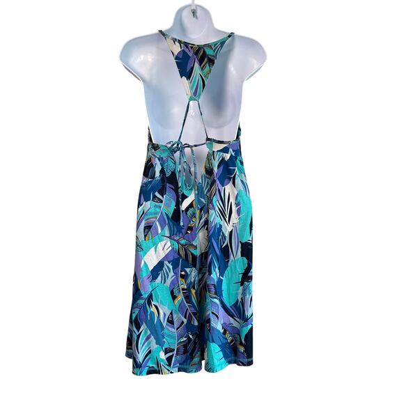Patagonia Edisto Wild Paradise: Howling Turquoise Dress Womens M Sundress - Picture 2 of 7
